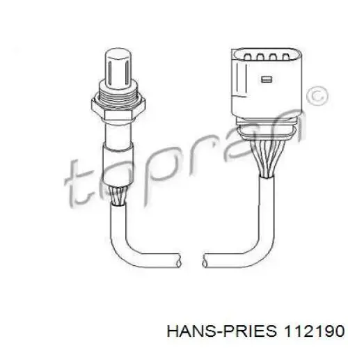 Лямбдазонд, датчик кисню до каталізатора 112190 Hans Pries (Topran)