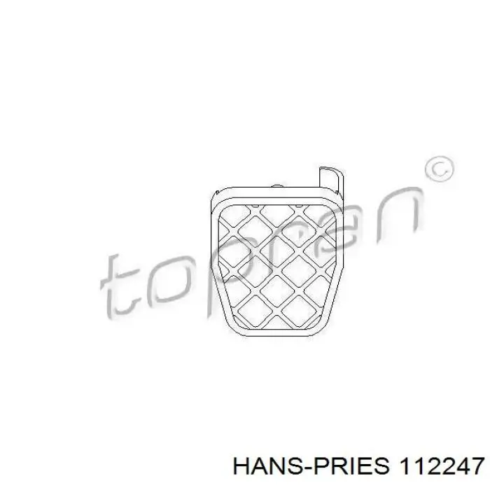 Накладка педалі гальма Hans Pries (Topran) 112247 ціна, від 1.85 USD