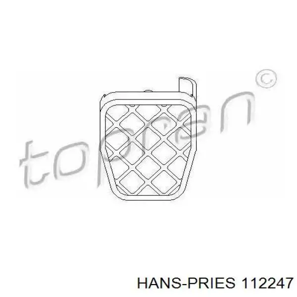 112247 Hans Pries (Topran) накладка педалі гальма