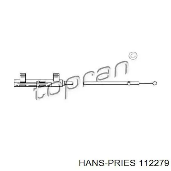 Трос відкриття капота, задній Hans Pries (Topran) 112279 ціна, від 7.05 USD
