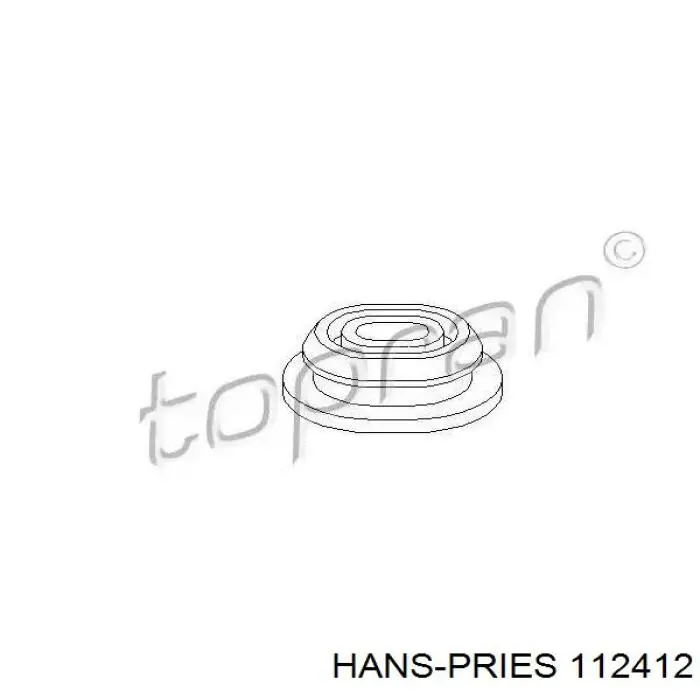 Подушка радіатора охолодження, нижня Hans Pries (Topran) 112412 ціна, від 3.38 USD