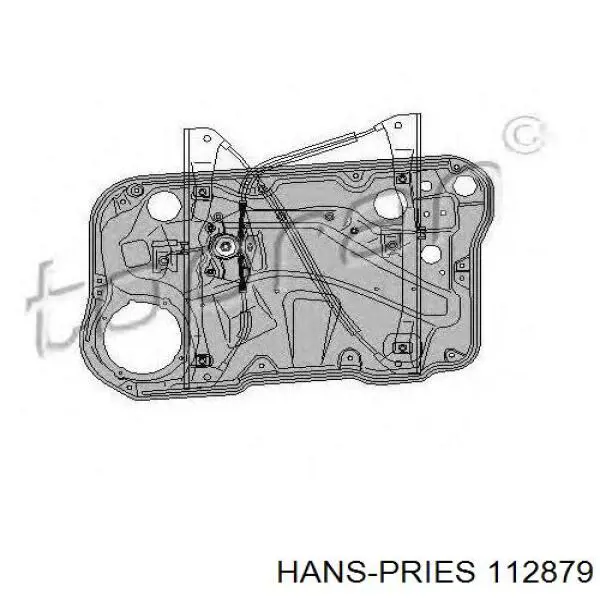 Механізм склопідіймача двері передньої, правої 112879 Hans Pries (Topran)