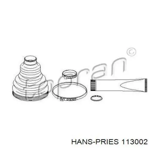 Пильник ШРУСа внутрішній, передній піввісі 113002 Hans Pries (Topran)