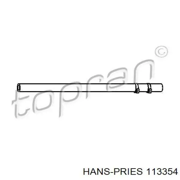 Шланг ГПК, низького тиску, від радіатора до бачка Hans Pries (Topran) 113354 ціна, від 18.24 USD