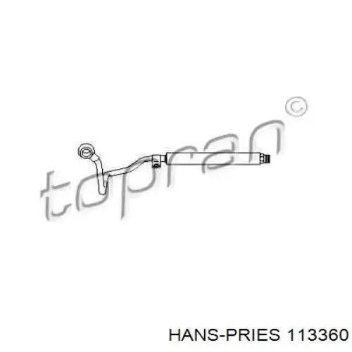 Купити 113360 Hans Pries (Topran) Шланг ГПК, високого тиску рейки керма