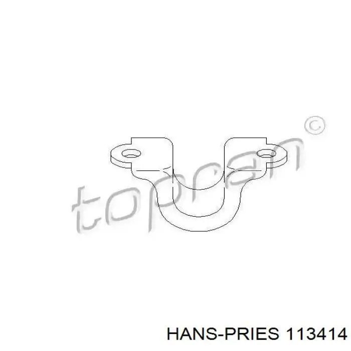 Купити 113414 Hans Pries (Topran) Хомут кріплення втулки стабілізатора, заднього