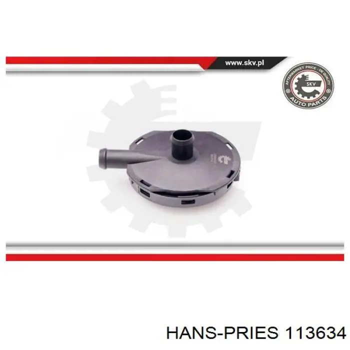 Клапан картерних газів Hans Pries (Topran) 113634 ціна, від 17.69 USD