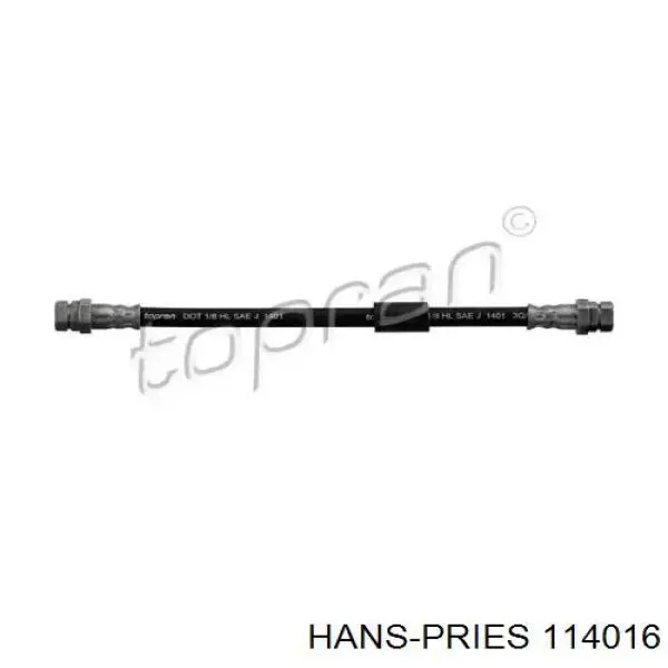 Купити 114016 Hans Pries (Topran) Шланг гальмівний задній