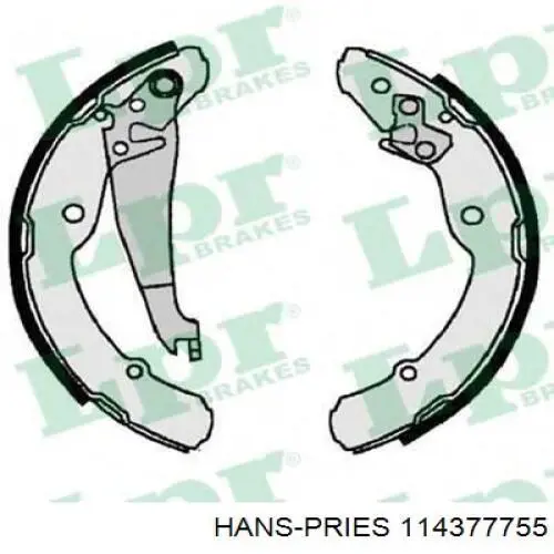 114377755 Hans Pries (Topran) Колодки гальмівні задні, дискові
