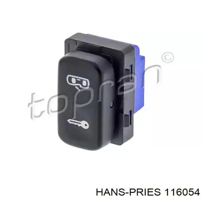 Вимикач центрального замка Hans Pries (Topran) 116054 ціна, від 6.33 USD