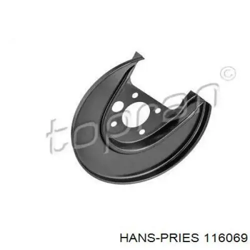116069 Hans Pries (Topran) захист гальмівного диска заднього, лівого