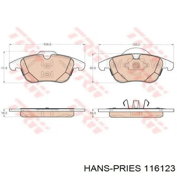 Фланець системи охолодження (трійник) Hans Pries (Topran) 116123 ціна, від 16.26 USD
