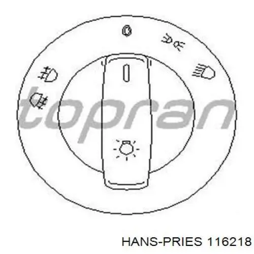 Вимикач контролю положення ручного гальма Hans Pries (Topran) 116218 ціна, від 2.25 USD