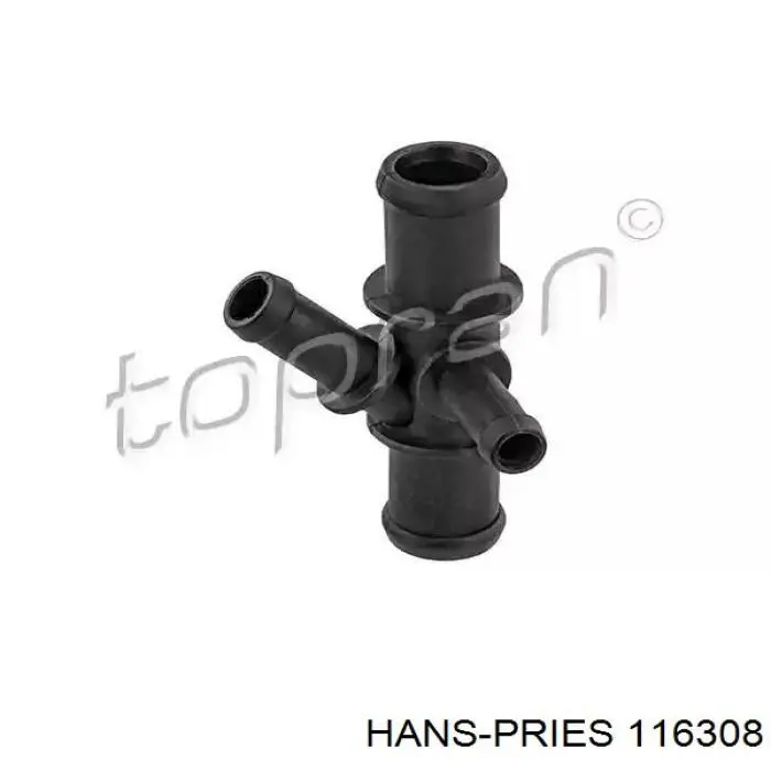 Купити 116308 Hans Pries (Topran) Фланець системи охолодження (трійник)
