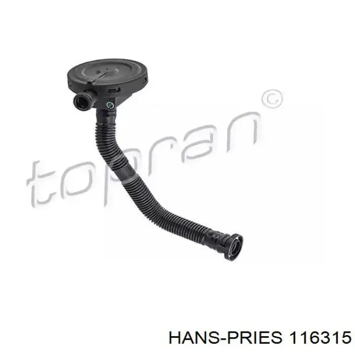 116315 Hans Pries (Topran) клапан egr, рециркуляції газів