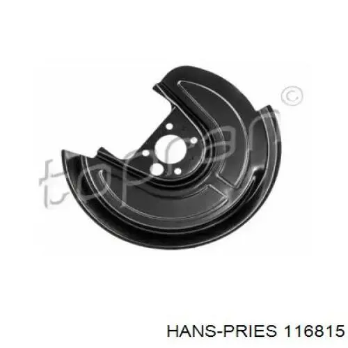 Захист гальмівного диска заднього, правого 116815 Hans Pries (Topran)