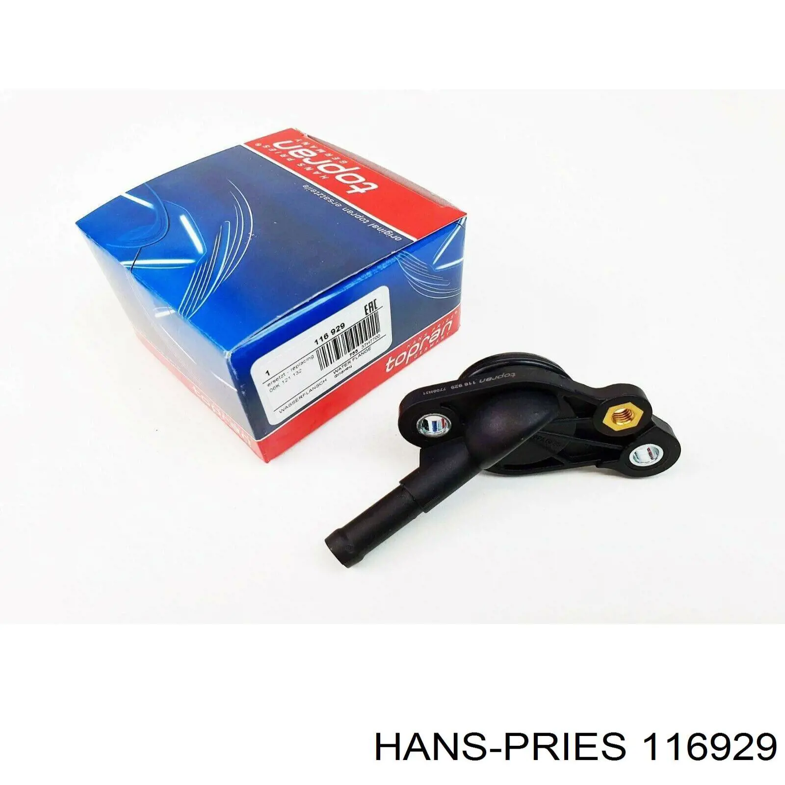 Фланець системи охолодження (трійник) Hans Pries (Topran) 116929 ціна, від 2.53 USD