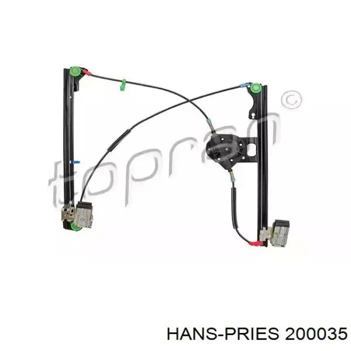 Купити 200035 Hans Pries (Topran) Механізм стеклопідйомника водійських дверей
