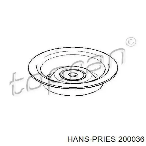 200036 Hans Pries (Topran) механізм склопідіймача двері передньої, правої