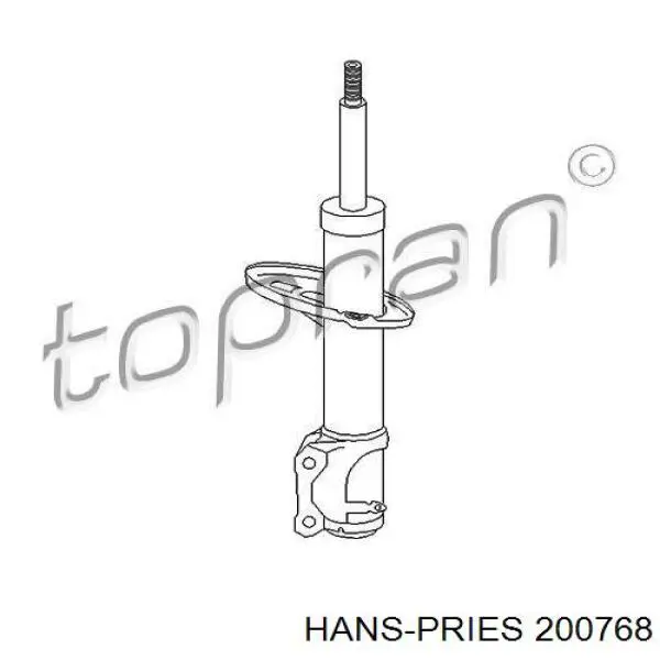 Сайлентблок заднього нижнього важеля Hans Pries (Topran) 200768