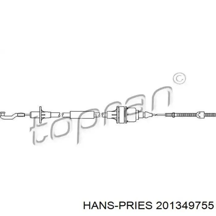 Купити 201349755 Hans Pries (Topran) Трос зчеплення