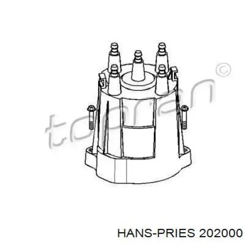 202000 Hans Pries (Topran) Кришка розподільника запалювання / трамблера