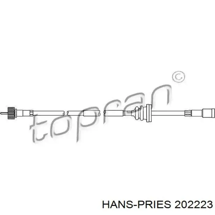 Купити 202223 Hans Pries (Topran) Вал гнучкий (спідометра)