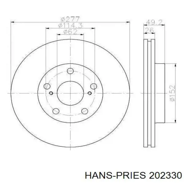 Прокладка термостата Hans Pries (Topran) 202330 ціна, від 1.10 USD