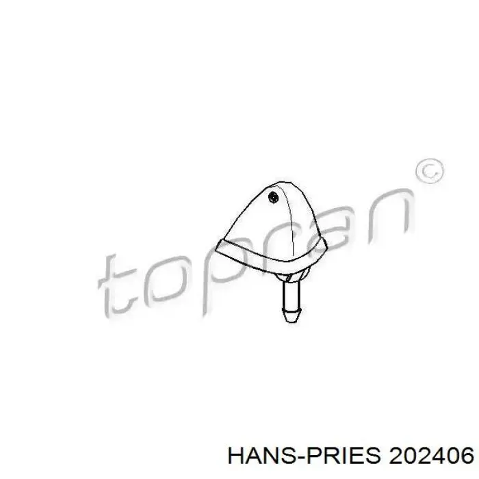 Сопло омивача лобового скла Hans Pries (Topran) 202406 ціна, від 1.41 USD