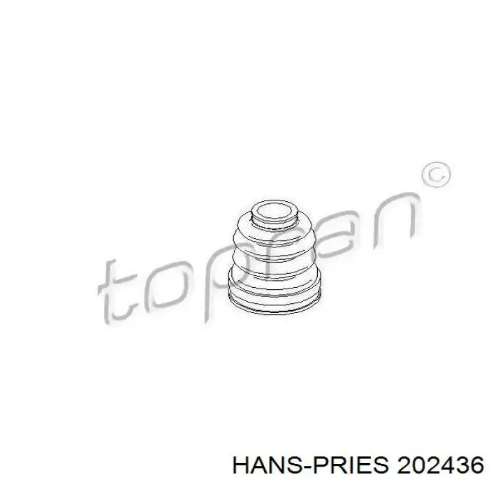 Купити 202436 Hans Pries (Topran) Пильник ШРКШ зовнішній, задньої півосі