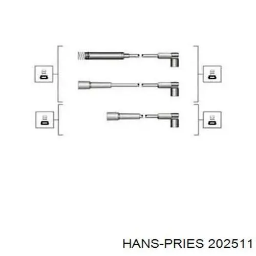 202511 Hans Pries (Topran) дріт високовольтні, комплект