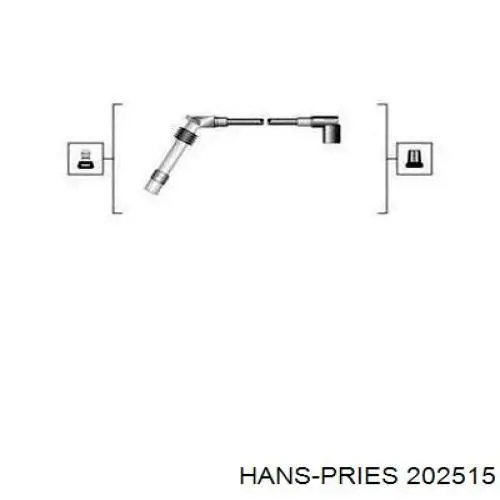 Дріт високовольтний, комплект 202515 Hans Pries (Topran)