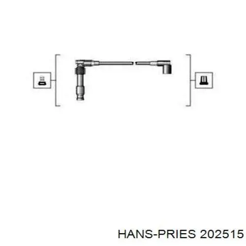 Дроти запалювання Hans Pries (Topran) 202515 ціна, від 17.59 USD
