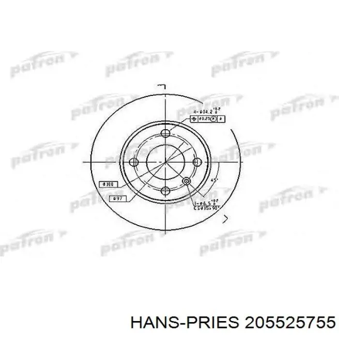 205525755 Hans Pries (Topran) Дискові гальма