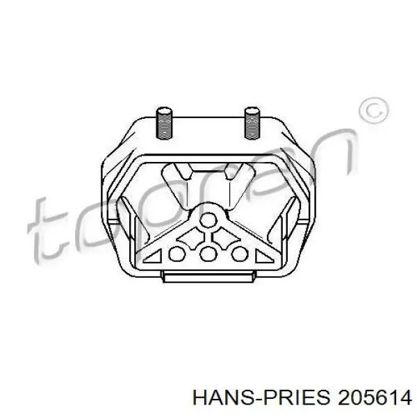 Подушка (опора) двигуна, задня 205614 Hans Pries (Topran)
