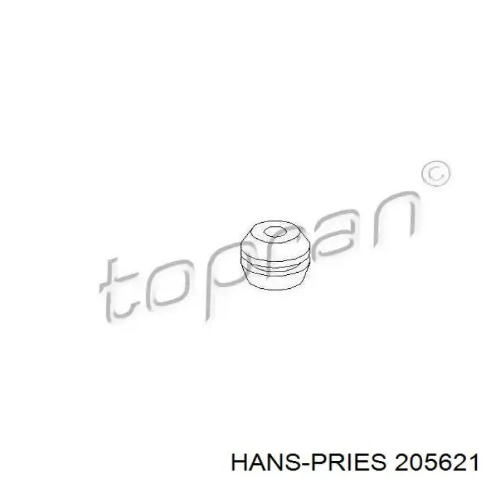 Подушка (опора) двигуна, задня Hans Pries (Topran) 205621 ціна, від 11.03 USD