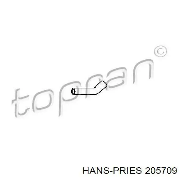 205709 Hans Pries (Topran) шланг/патрубок водяного насосу, нагнітаючий