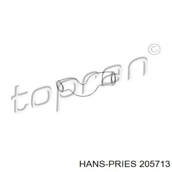 Шланг/патрубок радіатора охолодження, верхній Hans Pries (Topran) 205713 ціна, від 5.42 USD