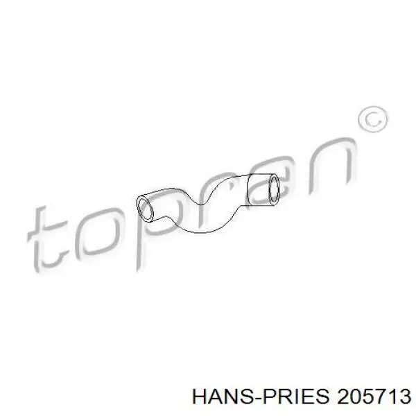 Купити 205713 Hans Pries (Topran) Шланг/патрубок радіатора охолодження, верхній