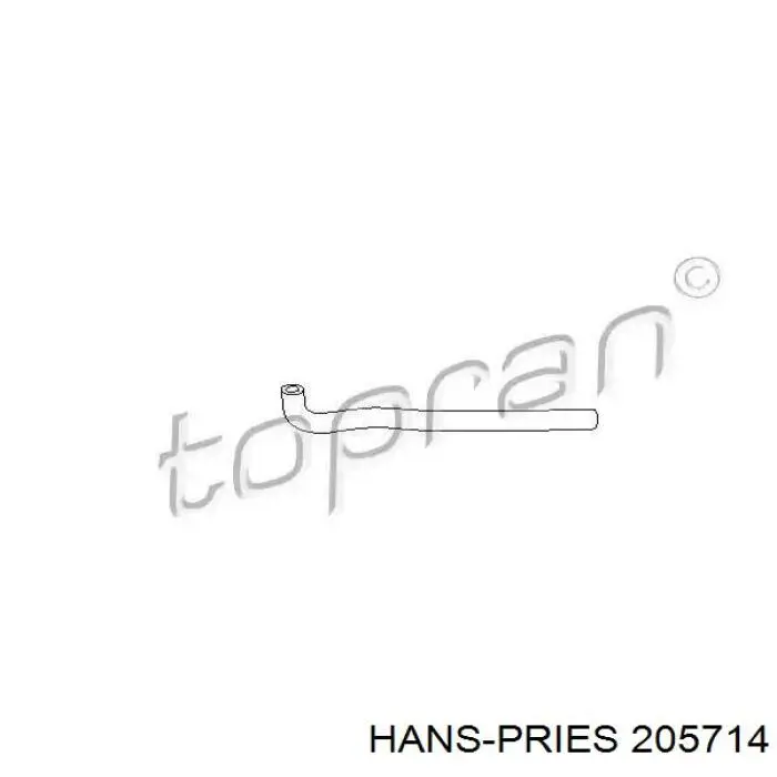 205714 Hans Pries (Topran) Шланг/патрубок водяного насосу, приймальний