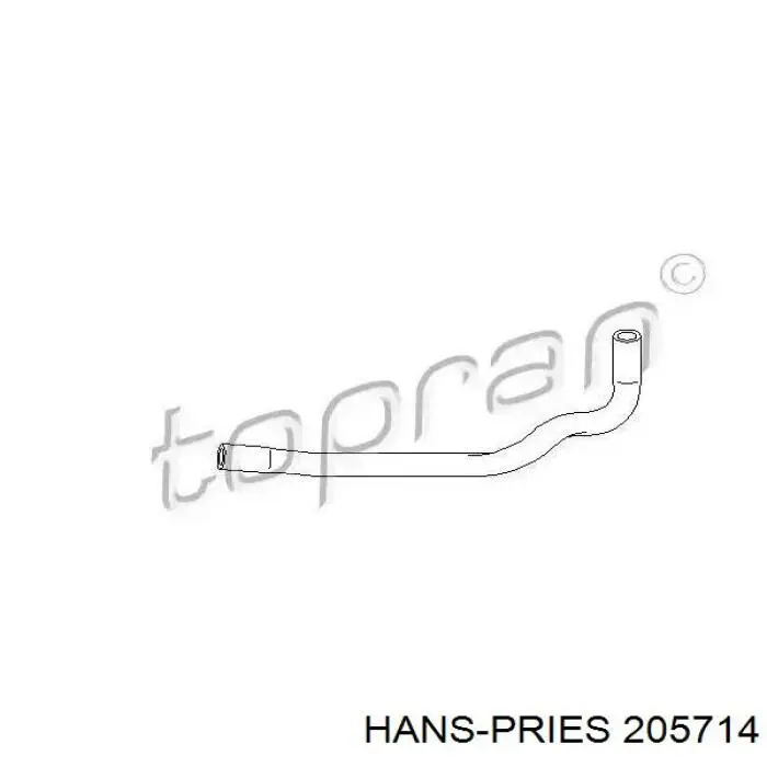 Купити 205714 Hans Pries (Topran) Шланг/патрубок водяного насосу, приймальний