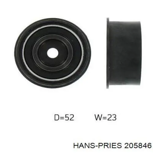 Ролик ременя ГРМ, паразитний Hans Pries (Topran) 205846 ціна, від 11.01 USD