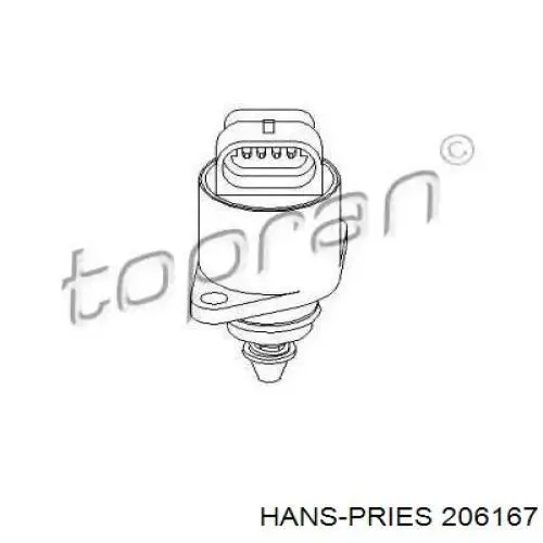 Клапан холостого ходу Hans Pries (Topran) 206167 ціна, від 11.27 USD