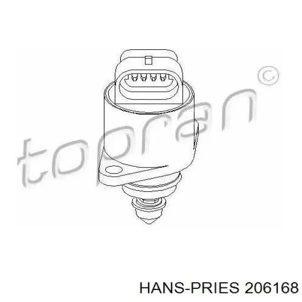 Клапан холостого ходу Hans Pries (Topran) 206168 ціна, від 10.59 USD