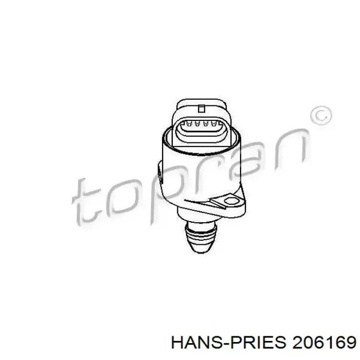 Купити 206169 Hans Pries (Topran) Клапан / регулятор холостого ходу