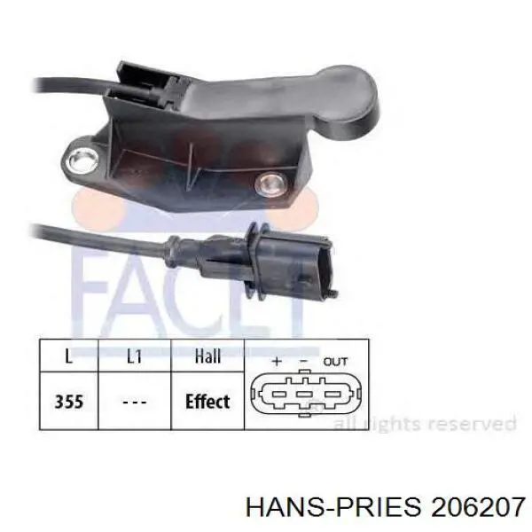 Датчик фаз Hans Pries (Topran) 206207 ціна, від 12.67 USD