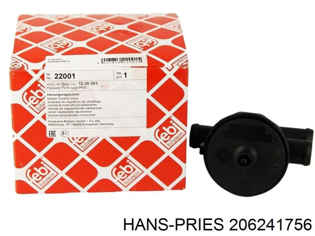206241756 Hans Pries (Topran) Кран пічки (обігрівача)