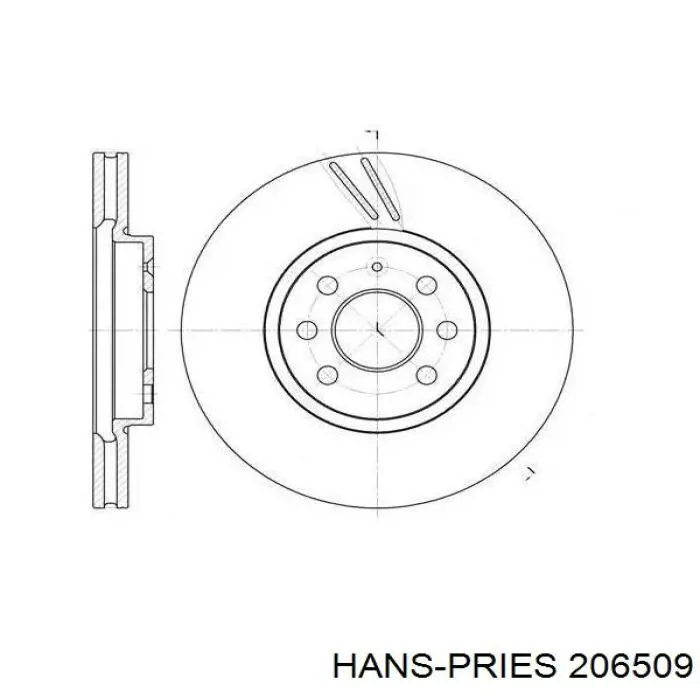 206509 Hans Pries (Topran) Передні гальмівні колодки