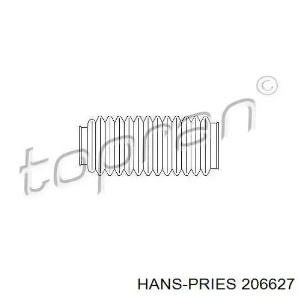 206627 Hans Pries (Topran) пильник рульового механізму/рейки