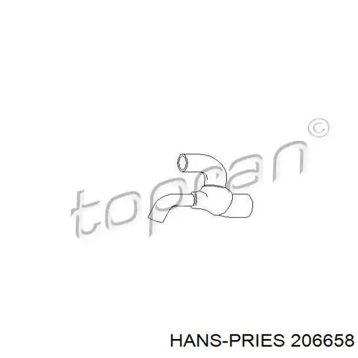 Шланг/патрубок водяного насосу, приймальний Hans Pries (Topran) 206658 ціна, від 12.71 USD